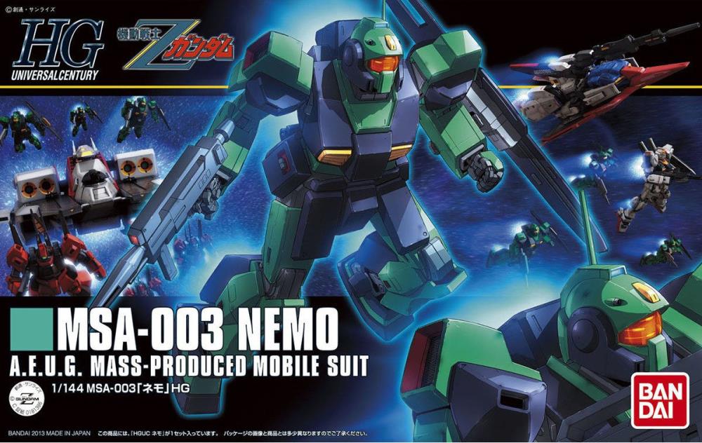 Gundam 1/144 HGUC #150 Zeta Gundam MSA-003 Nemo (Z Gundam Color) Model Kit
