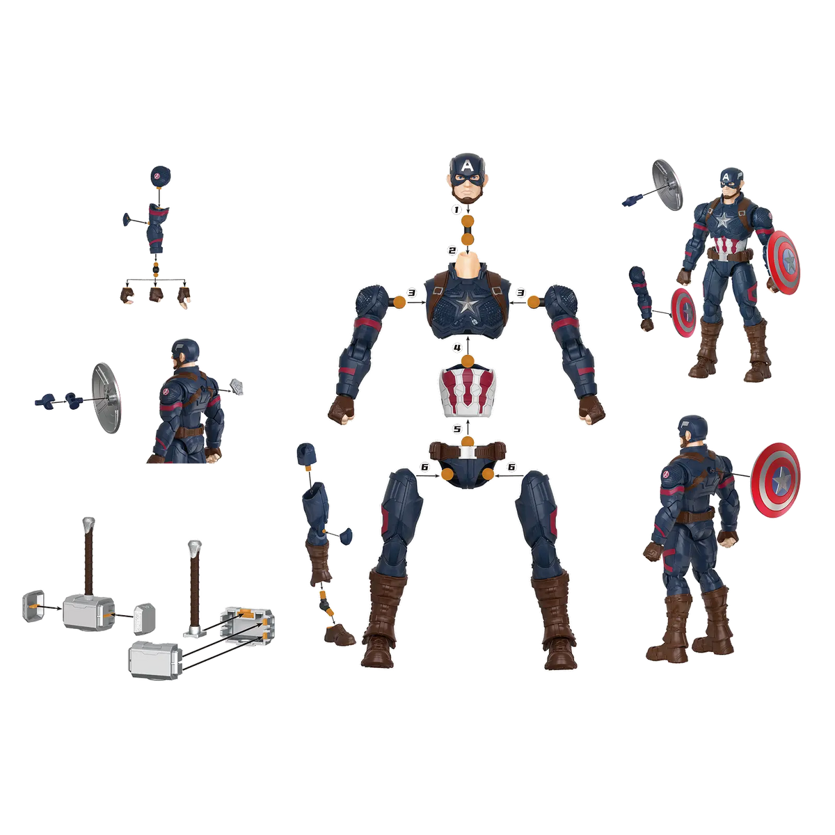 Marvel Infinity Saga Champion Class 03 Captain America Model Kits | Blokees