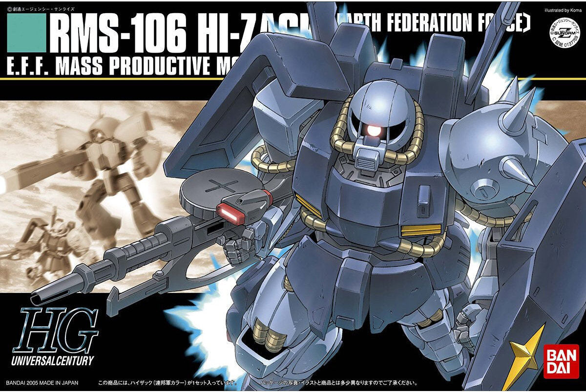 Gundam 1/144 HGUC #055 Zeta Gundam RMS-106 Hi-Zack (E.F.S.F.) Model Kit