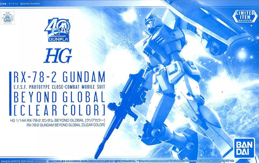 Gundam 1/144 HG RX-78-2 Gundam (Beyond Global Clear Color) Model Kit Exclusive