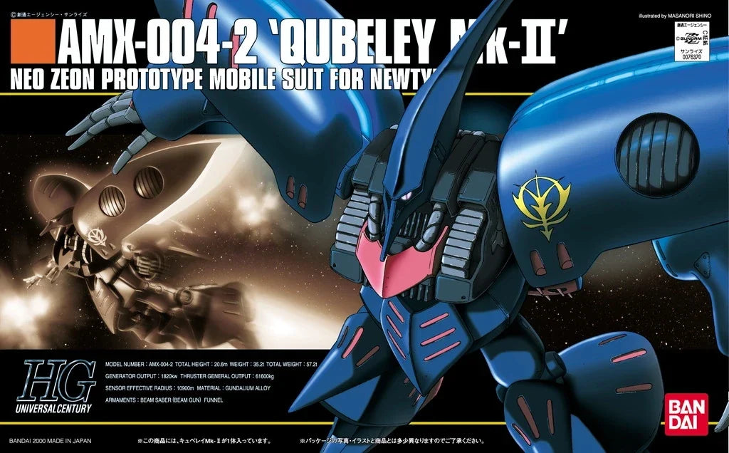 Gundam 1/144 HGUC #011 Gundam ZZ AMX-004-2 Qubeley MK-II Model Kit