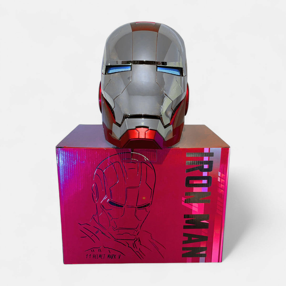 Iron Man MK5 Helmet Silver Edition with Voice Control