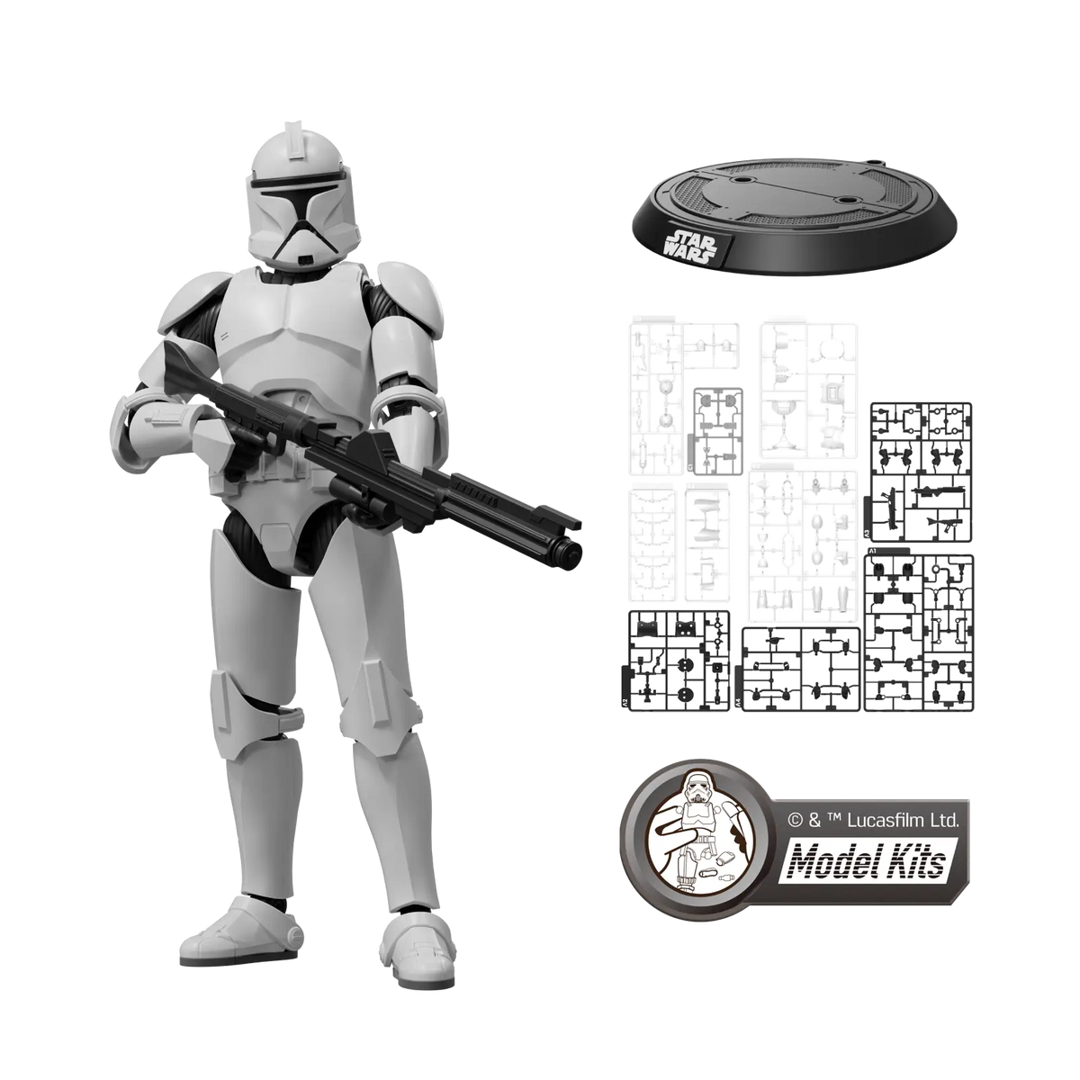 <em>STAR WARS: ATTACK OF THE CLONES</em> CHAMPION CLASS 07 CLONE TROOPER MODEL KITS | BLOKEES