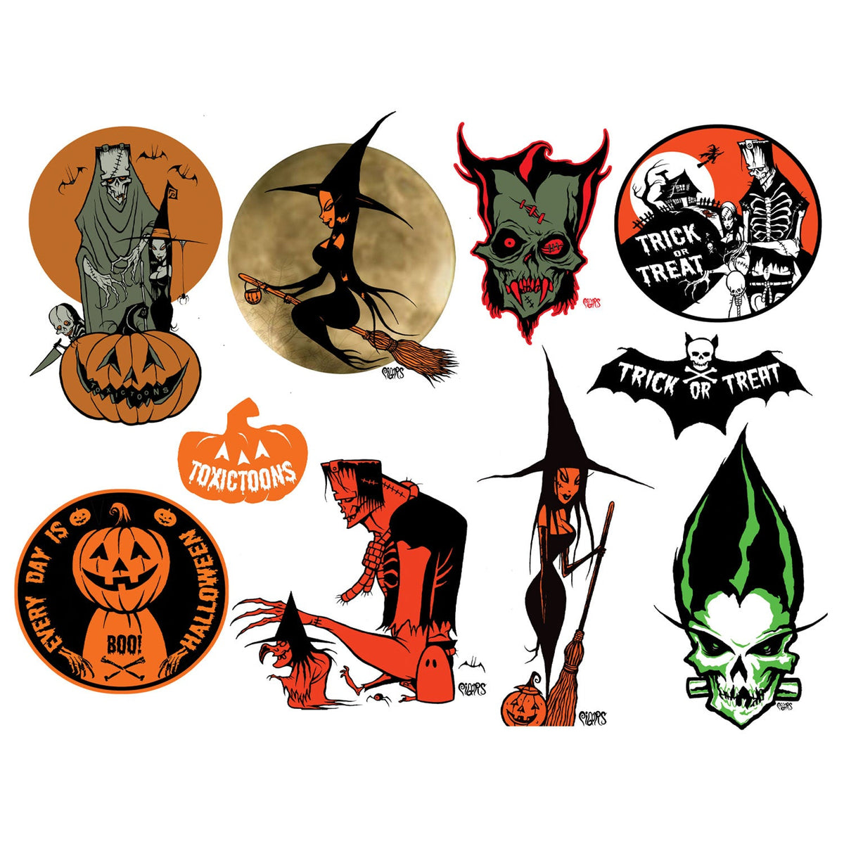 Toxictoons Sticker Pack (9 ct)